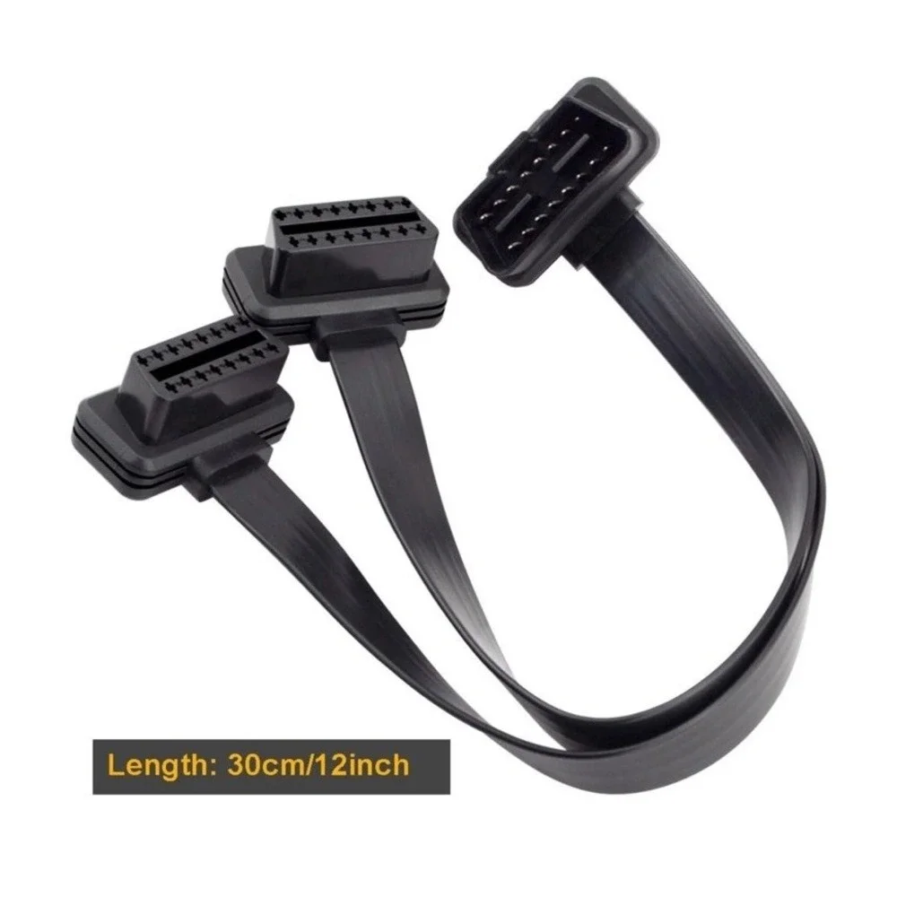 16 Pin OBD2 OBDII Splitter Extension Cable Male to Dual Female